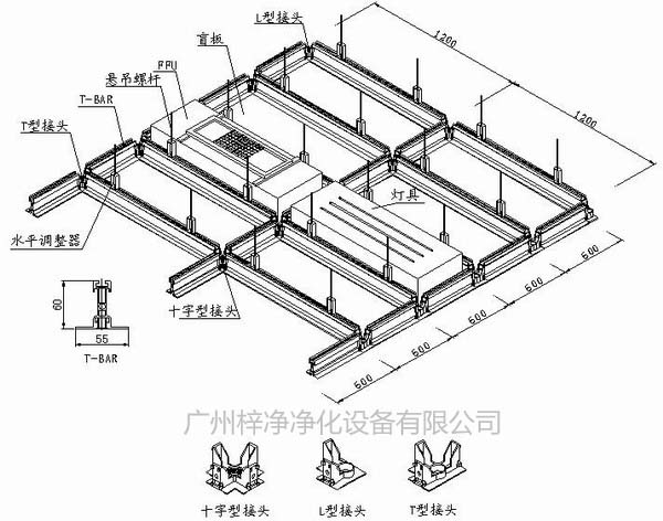 FFU龍骨架安裝示意圖